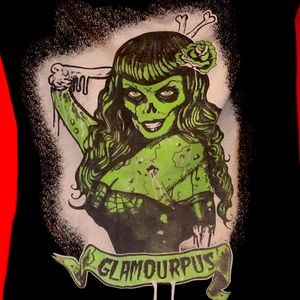 Glamourpuss zombie girl shirt